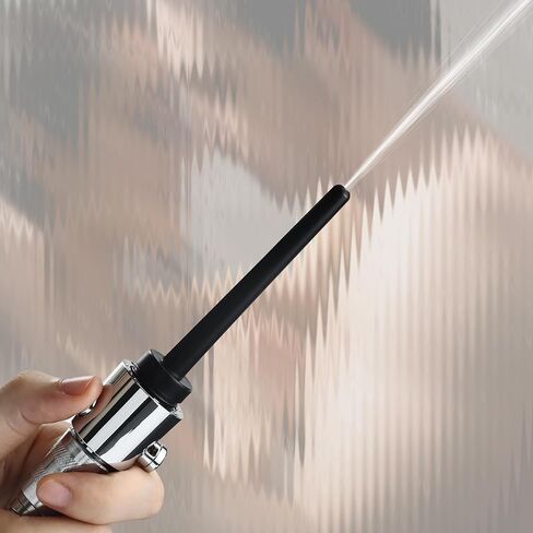 Silicone Shower Enema System with On/Off Switch, 2 Pack Reusable Shower Douche for Men and Women Portable Cleaning，Enema Nozzle Kit for Most Shower Systems ABS Black in Kuwait