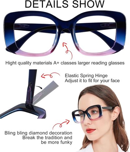 OCCI CHIARI Narrow Rectangular Reading Glasses for Women Stylish Unique Readers in Saudi Arabia