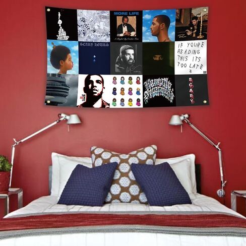 Generic Drake 3x5FT Music Album Singer Flag Soft And Durable Hanging Tapestry Home Bedroom Dormitory Decorative Tapestry in Saudi Arabia