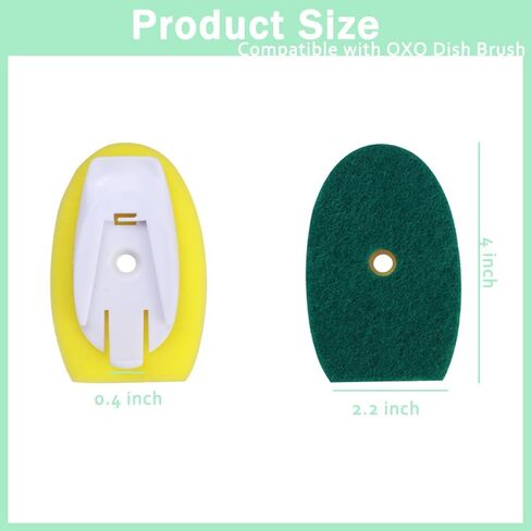 5 Pack Sponge Refills Compatible with OXO Good Grips Soap Dispensing Dish Scrubber, Sponge Replacement Heads, Dish Wand Sponge Refills for Cleaning in Saudi Arabia