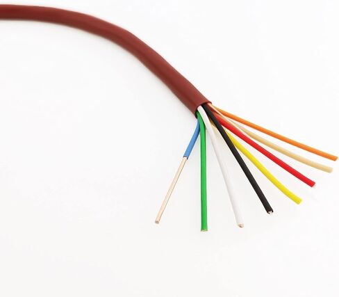 Thermostat Wire 18/8 18 Gauge 8 Conductor ETL 18-8 50 Feet Brown (18-8 Brown, 50Feet) in Saudi Arabia