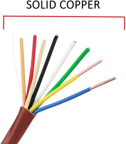 Thermostat Wire 18/8 18 Gauge 8 Conductor ETL 18-8 50 Feet Brown (18-8 Brown, 50Feet) in Saudi Arabia
