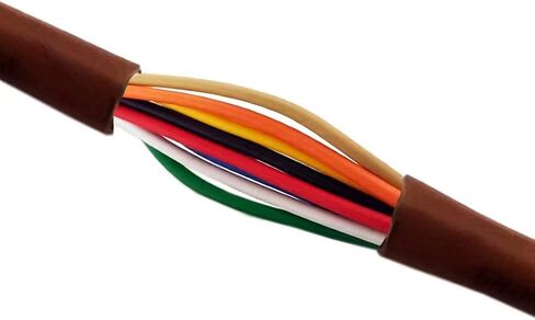 Thermostat Wire 18/8 18 Gauge 8 Conductor ETL 18-8 50 Feet Brown (18-8 Brown, 50Feet) in Saudi Arabia