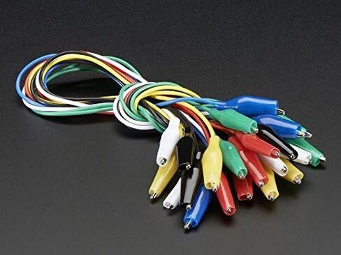 سلسلة اختبار بمشبك تمساح صغير من Adafruit (مجموعة من 12) [ADA1008] in Saudi Arabia