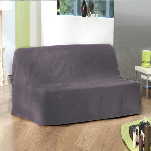 غطاء أريكة لأريكة IKEA Lycksele Lovas، بديل غطاء نوم مزدوج المقعد Lycksele، مقاس 55 بوصة/58 بوصة × 75 بوصة (رمادي) in Saudi Arabia