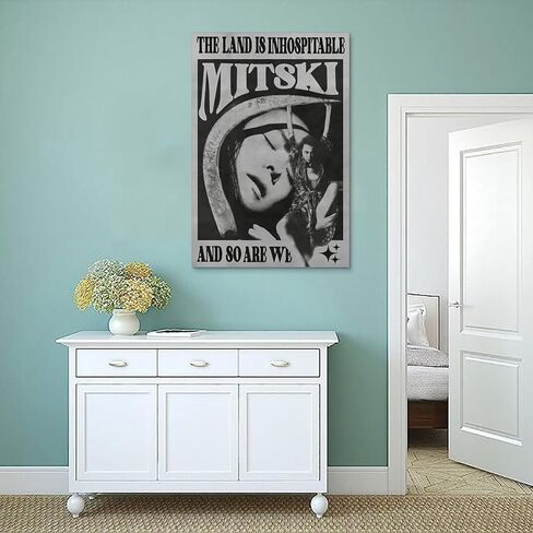 ملصق ميتسكي مغني ملصق ملصق ملصق عتيق لوحة زخرفية من القماش وملصقات جدارية وصورة فنية مطبوعة ملصقات ديكور لغرفة النوم العائلية الحديثة 12 × 18 بوصة (30 × 45 سم) in Kuwait