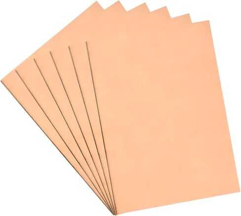 لوحة PCB نحاسية من PATIKIL، 6 قطع مقاس 10x15 سم مزدوجة الجوانب مصنوعة من النحاس المغطى بطبقة من النحاس الفارغة PCB وسادات نحاسية نموذج لوحي بسمك 1.5 مم من الألياف الزجاجية in Kuwait