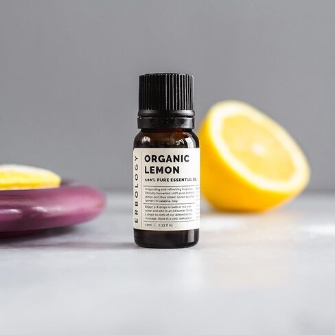 Erbology Organic Pure Bergamot Essential Oil 0.34 fl oz - Cleansing & Uplifting - Small Batch - Sustainably Sourced Straight from Farm in Italy in Saudi Arabia