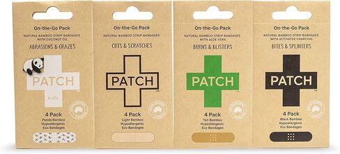 حزمة عينات صديقة للبيئة أثناء التنقل، ضمادات من الخيزران، لا تسبب الحساسية، خالية من اللاتكس، خالية من البلاستيك، خالية من النفايات بنسبة 100%، قابلة للتحلل - للبشرة الحساسة، زيت جوز الهند، الفحم المنشط، الصبار، طبيعي، 16 قيراط in Kuwait