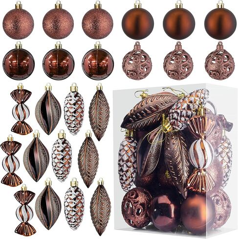 Prextex Christmas Tree Ball Ornaments - Blue Christmas Ornaments Set for Christmas, Holiday, Wreath & Party Decorations (24 pcs - Small, Medium, Large) Shatterproof in Kuwait