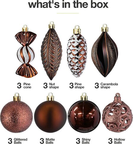 Prextex Christmas Tree Ball Ornaments - Blue Christmas Ornaments Set for Christmas, Holiday, Wreath & Party Decorations (24 pcs - Small, Medium, Large) Shatterproof in Kuwait