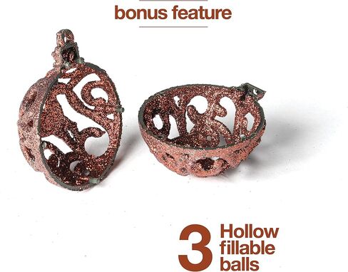 Prextex Christmas Tree Ball Ornaments - Blue Christmas Ornaments Set for Christmas, Holiday, Wreath & Party Decorations (24 pcs - Small, Medium, Large) Shatterproof in Kuwait