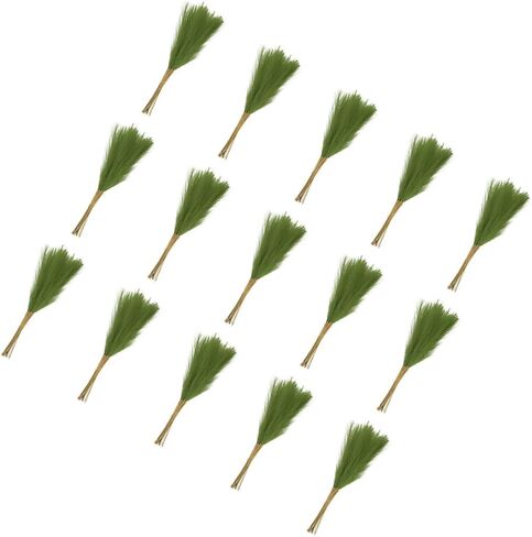 Pampas Artificial Grass - 20 Pack Fake Faux Pampas Grass Fits for Wedding Decorate DIY Crafts - Polyester Artificial Grass - (21", Grass Green) in Kuwait