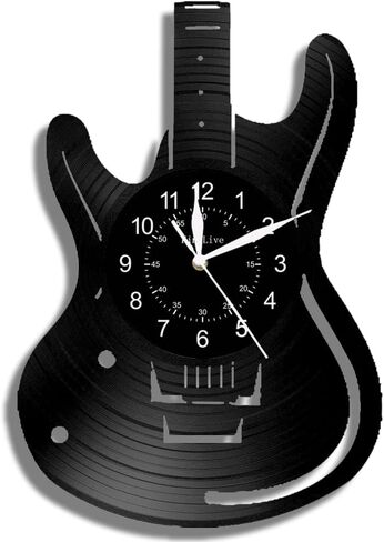 Doublecat Music Rock Band Guitar Office Wall Clock Decor for Boss Boyfriend Gift 12inch 30CM (NO LED) in Saudi Arabia