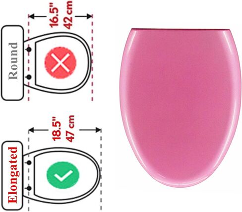 One Click Toilet Seat Elongated Toilet Seat Soft Slow Close Toilet Lid Easy Installation and Quick-Release Removable for Cleaning Stable Stainless Steel Hinge Design to Prevent Shifting in Saudi Arabia