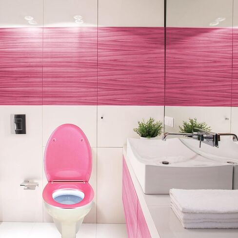One Click Toilet Seat Elongated Toilet Seat Soft Slow Close Toilet Lid Easy Installation and Quick-Release Removable for Cleaning Stable Stainless Steel Hinge Design to Prevent Shifting in Saudi Arabia