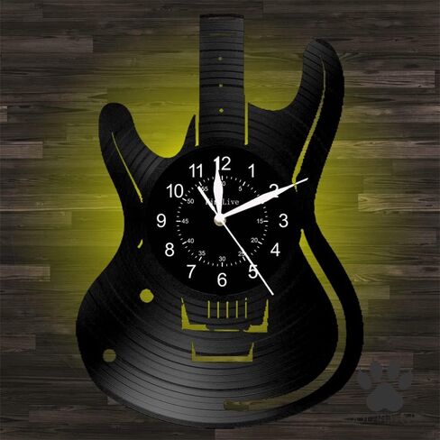 Doublecat Music Rock Band Guitar Office Wall Clock Decor for Boss Boyfriend Gift 12inch 30CM (NO LED) in Saudi Arabia