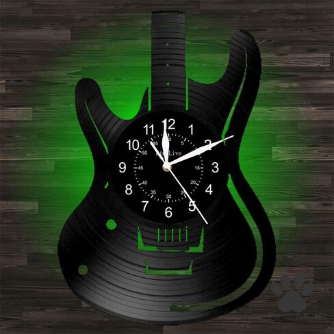 Doublecat Music Rock Band Guitar Office Wall Clock Decor for Boss Boyfriend Gift 12inch 30CM (NO LED) in Saudi Arabia