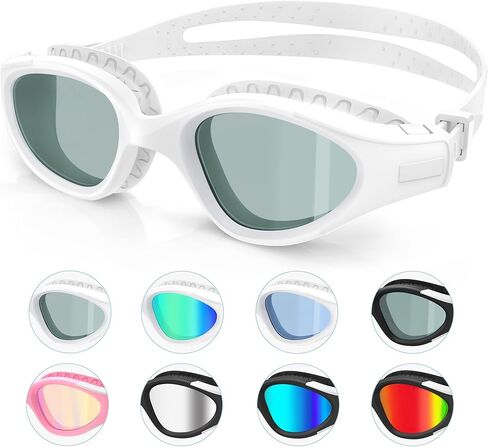 نظارات السباحة findway، نظارات السباحة المستقطبة للرجال والنساء والشباب البالغين، مضادة للضباب وحماية من الأشعة فوق البنفسجية ولا تسرب رؤية واسعة in Kuwait