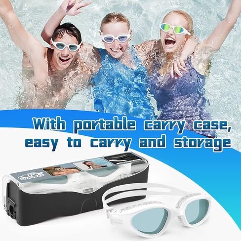 نظارات السباحة findway، نظارات السباحة المستقطبة للرجال والنساء والشباب البالغين، مضادة للضباب وحماية من الأشعة فوق البنفسجية ولا تسرب رؤية واسعة in Kuwait