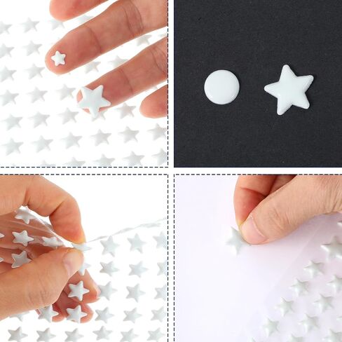 413PCS Ceiling Stars Glow in The Dark 3D Room Wall Decor Glow in The Dark Stars Stickers, Adhesive Glow in The Dark Wall Decals Starry Sky Decor for Kids Bedding Room or Party Birthday Gift(Sky Blue) in Saudi Arabia