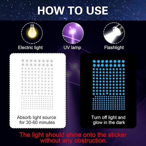 413PCS Ceiling Stars Glow in The Dark 3D Room Wall Decor Glow in The Dark Stars Stickers, Adhesive Glow in The Dark Wall Decals Starry Sky Decor for Kids Bedding Room or Party Birthday Gift(Sky Blue) in Saudi Arabia