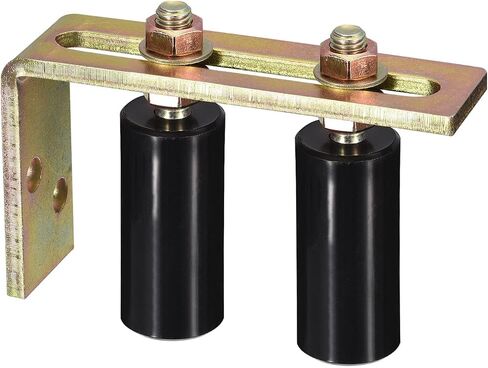 uxcell Gate Roller Guide Adjustable, 3" Sliding Gate Nylon Roller with L-Shape Bracket, Gate Roller Guide Support Assembly for Sliding Rolling Gate Black in Saudi Arabia