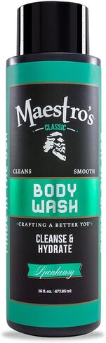 غسول الجسم الكلاسيكي من مايسترو - غسول الجسم المرطب، ينظف ويرطب، مزيج سهل التحدث، 16 أونصة in Kuwait