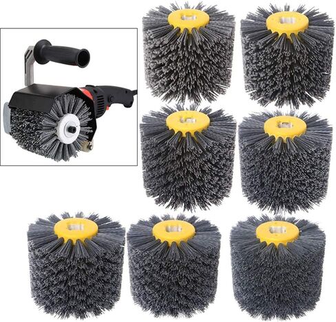 120x100mm Abrasive Wire Drawing Wheel Drum Burnishing Brush for The Surface Treatment of Furniture Wooden Products Polishing 80 Grit in Saudi Arabia