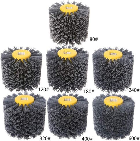 120x100mm Abrasive Wire Drawing Wheel Drum Burnishing Brush for The Surface Treatment of Furniture Wooden Products Polishing 80 Grit in Saudi Arabia
