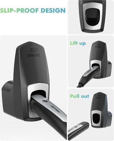 حامل كابل شاحن تيسلا-EVDANCE Tesla حامل شاحن متنقل على الحائط مع حامل موصل تيسلا للطراز 3 Y S X، حامل شاحن حائط تيسلا للداخل/الخارج، ملحق منظم كابل شحن تيسلا in Saudi Arabia