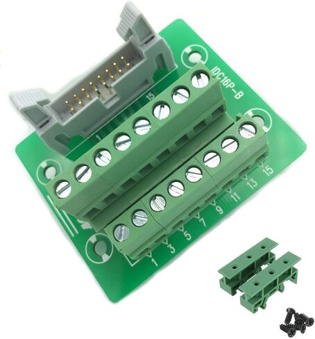 IDC16 2x8 دبابيس ذكر رأس لوحة القطع موصل كتلة المحطة مع أقدام تركيب السكك الحديدية DIN البسيطة in Kuwait