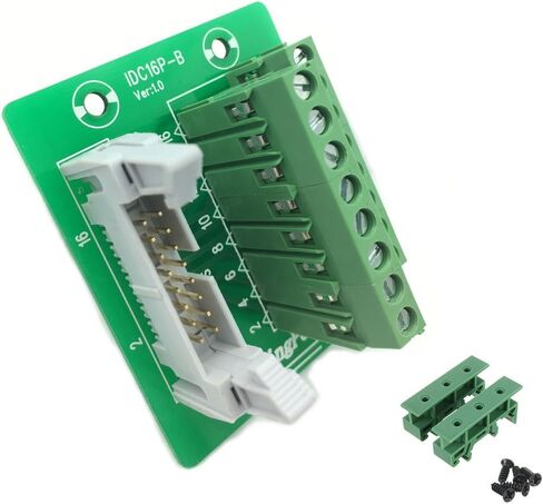 IDC16 2x8 دبابيس ذكر رأس لوحة القطع موصل كتلة المحطة مع أقدام تركيب السكك الحديدية DIN البسيطة in Kuwait