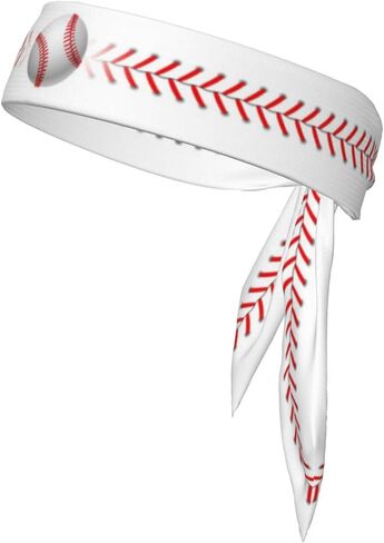 Sports Head Tie Hair Band Sweatband Baseball Texture Flex Tie Headband Unisex Wicking Head Tie for Running, Basketball, Workout, Soccer, Paintball, Exercise, Volleyball, 2.36 x 41 inch in Saudi Arabia