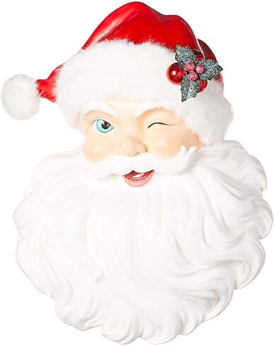 RAZ Imports Happy Hollydays مقاس 18 بوصة لوحة فنية جدارية لوجه سانتا in Saudi Arabia
