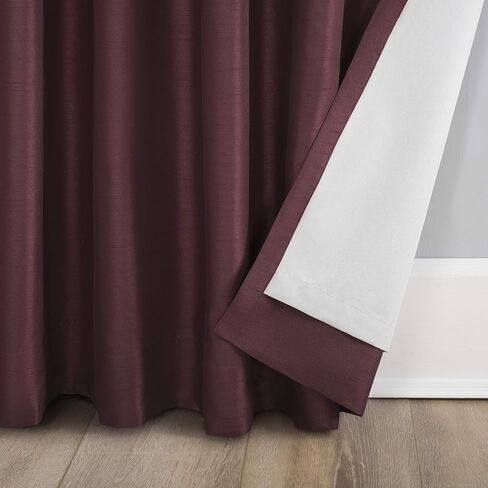 لوحة ستارة Sun Zero Greyson Faux Dupioni Silk Thermal Extreme Total Blackout Back Tab، 50 بوصة × 84 بوصة، أخضر طحلبي in Saudi Arabia