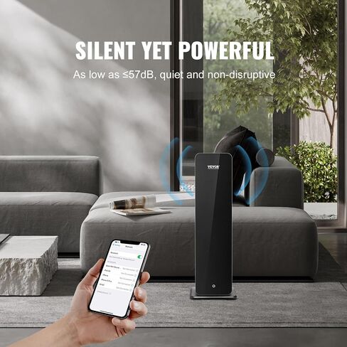 VEVOR Scent Air Machine for Home, 120ml Bluetooth Smart Cold Air Diffuser, 1000sq.ft Waterless Essential Oil Scent Air Diffuser, Floor Standing Aromatherapy Machine for Spa, Yoga, Home, Office, Hotel in Saudi Arabia
