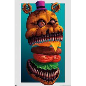 Trends International Five Nights at Freddy's - Burgers Wall Poster, 22.37" x 34.00", Unframed Version