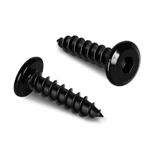 M4 x 16mm Flat Head Socket Cap Self Tapping Screws, Countersunk Wood Screws, 304 Stainless Steel 18-8, Allen Hex Drive, Black Finish, 100 PCS
