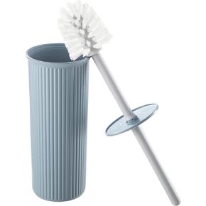 Superio Ribbed Collection - Decorative Plastic Toilet Bowl Brush and Holder Set, Lilac Purple (1 Pack) Cleaner Scrubber for Bathroom