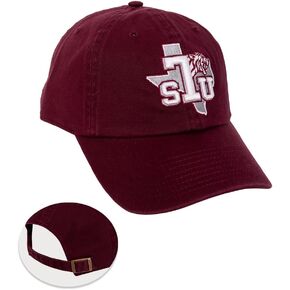 Desert Cactus Texas Southern University Baseball Hat TSU Tigers Brimmed Embroirderd Cap Adjustable Cloth Strap Adult (Style A) Red