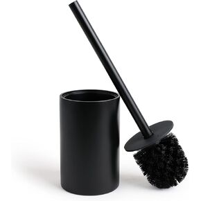 Matte Black Toilet Bowl Brush for Bathroom with Holder - Bathroom Cleaner Scrubber with Sleek Design, Sturdy, and Durable Bristles
