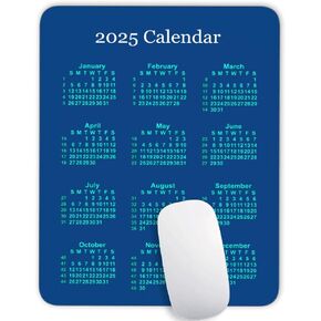 2025 Calendar Blue Sky Background Calendar Mouse Pad, Gaming Mouse Mat with Custom Design, Non-Slip Rubber Base MousePads for Office Home Laptop Travel, 9.5"x7.9"x0.12" Inch
