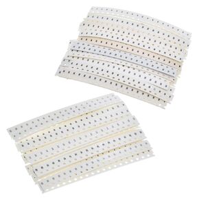 2460PCS 41 Values 0603 0805 1206 SMD Capacitor Resistor Kit, 16 Value 10pF-22uF Multilayer Ceramic Chip Capacitors 25 Value 620R-12K Chip Fixed Resistor Assortment Set