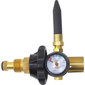 Helium Latex Balloon Filler Air Flow Inflator Regulator 0-3000 PSI with Gauge for CGA580 Tank Valve