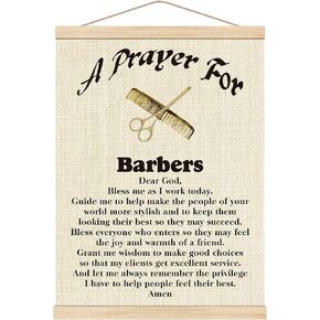 Boat Wades Barbers Prayer Poster,Barber Decorations for Shop,Barber Shop Decor,Barber Gifts,Barber Poster,Barber Wall Decor,Barbershop Sign,12x16 Inch
