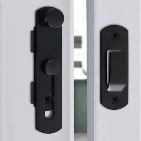 Flip Door Latch Lock Bolt Lock Accordion Door Shed Window Sliding Lock Rod Bolt Barn Sliding Door Lock Sliding Pin(1 Pack)