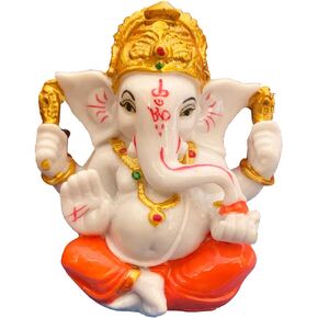 Satre Online and Marketing Big Ganesha Idol Pagdi Statue 5.2 Inch Multicolor