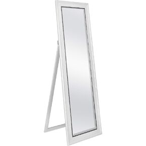 MCS 68881 Stockholm Cheval Mirror, White Woodgrain, 19.5x59.5 Inch Overall Size