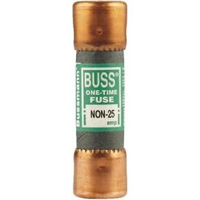 Bussmann NON-25 25 Amp One-Time Cartridge Fuse Non-Current Limiting Class K5, 250V UL Listed by Bussmann